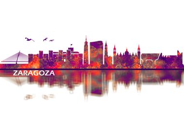 Zaragoza Spain Skyline