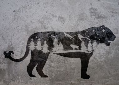 Graffiti Nature Panther