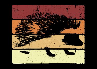 Vintage Hedgehog Retro