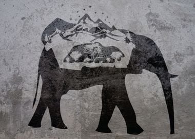 Graffiti Nature Elphant 