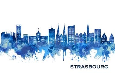 Strasbourg France Skyline