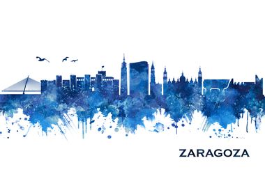 Zaragoza Spain Skyline