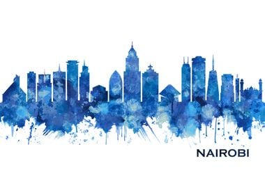 Nairobi Kenya Skyline Blue