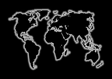 world map glow