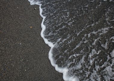 Beach waves close up print