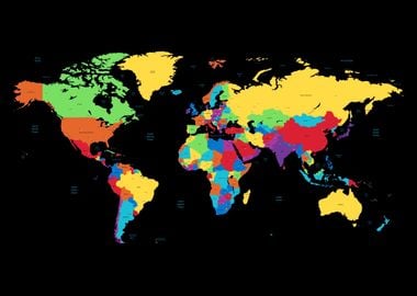 world colorful map