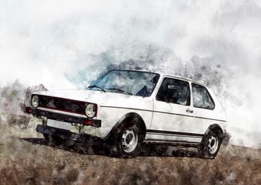 Golf I GTI White