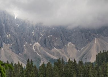 rocky mountain and cloudy