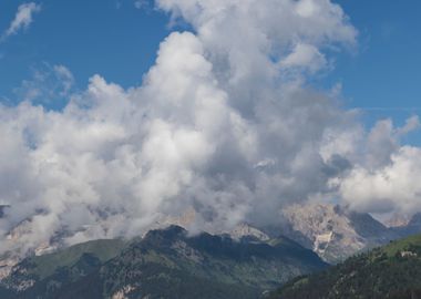 rocky mountain and cloudy 