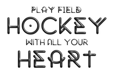 Field Hockey Text Wall Art