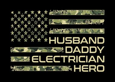 Electrician Camo US Flag