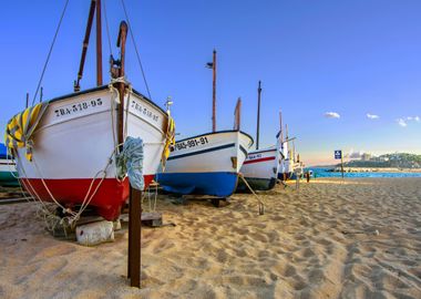 Fishing boats on the beach