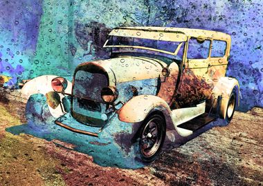 Vintage Car Digital Effect