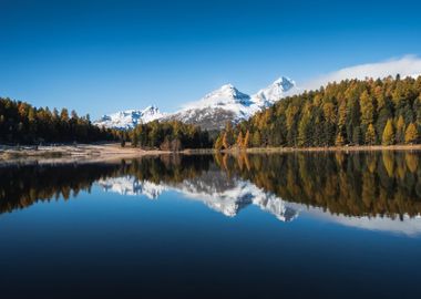 Mountains at Lake reflect