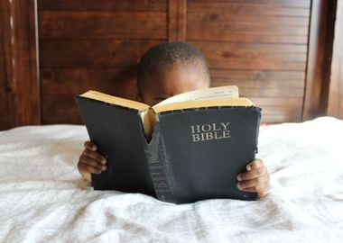 Bible reading child 