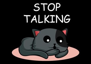 Stop Talking Cat Owner Gif