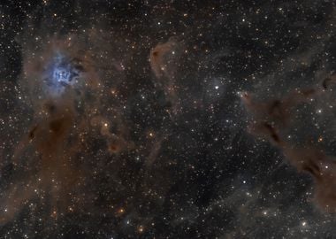 Cosmic Dust Clouds Drift