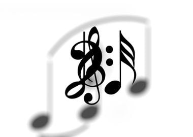 Music notes appear blur lo