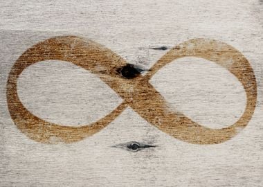 Wood knot infinity symbol