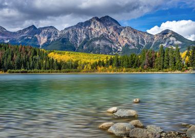 Mountains at Lake Nature