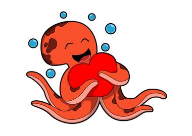 Octopus Love Heart