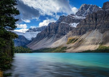 mountain water blue cloud