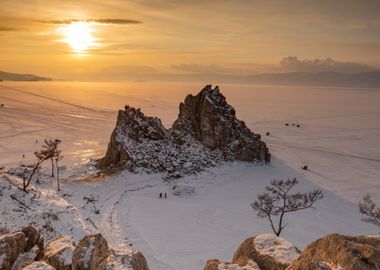 sunrise snow mountain