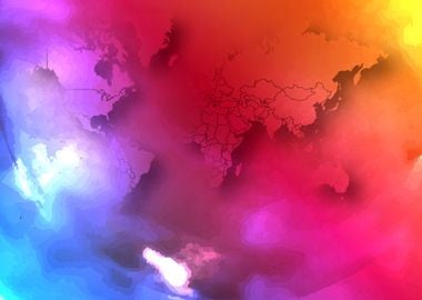 Colorful Worldmap abstract