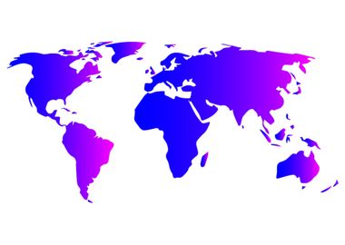 Colorful World Map Maps