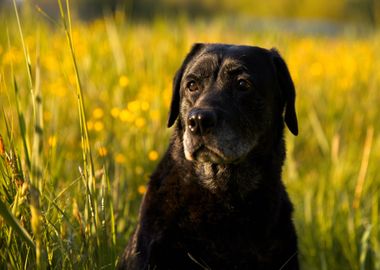 head black dog flower