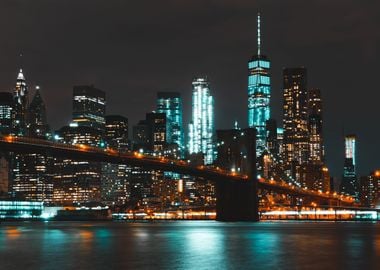 New York City at night USA