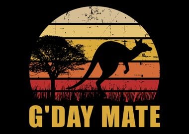 Gday mate kangaroo vintag