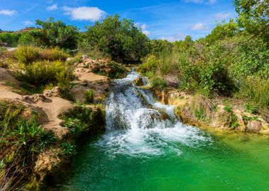 Waterfall in the lagoons