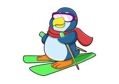 Penguin Ski Skier