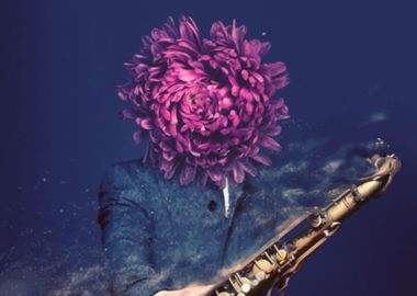 Head flower Saxophonist