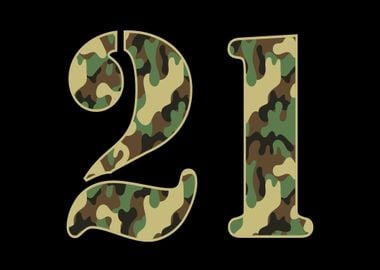 21st Birthday Soldier Camo