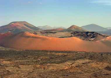 Volcano crater landscape 