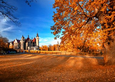 Autumn castle in Poland