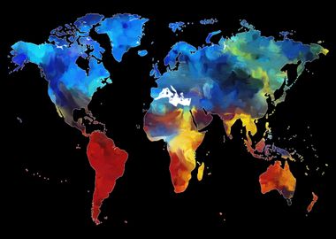 Colorful World Map