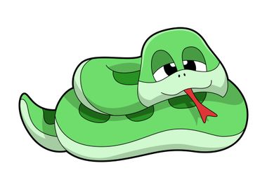 Green Snake Sleepy