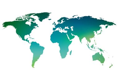 The World Map green