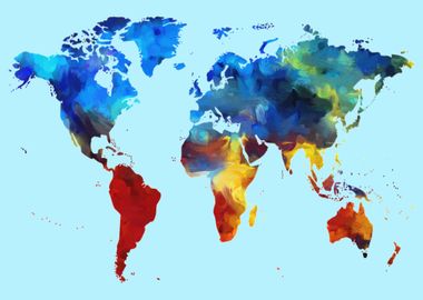 Colorful World Map