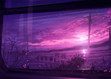 Pinky train window view