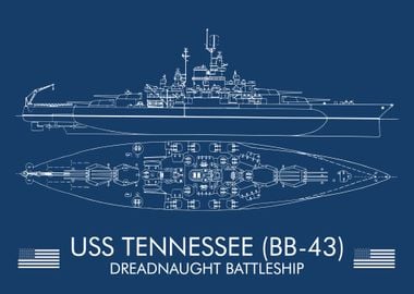 USS TENNESSEE BATTLESHIP