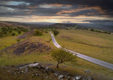 Sunset over the Black Moun