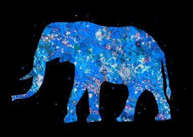 Elephant blue art