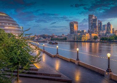 London UK City Thames