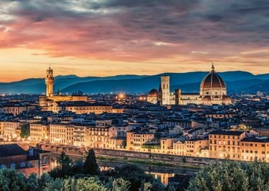 Florence at sunset