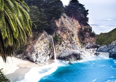 Waterfall by the Coast