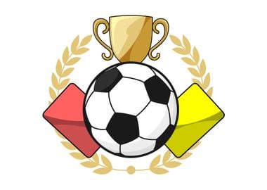 Soccer Trophy red Card